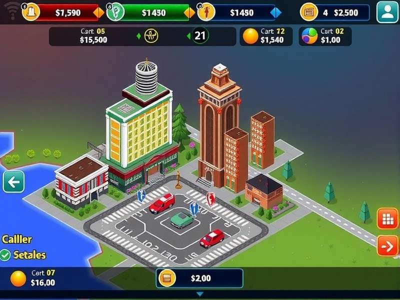 Cash Magnate Trek game screenshot showing business simulation interface